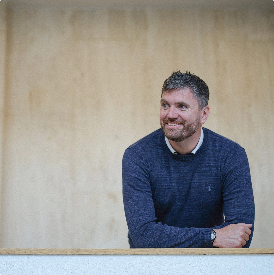 man with folded hands